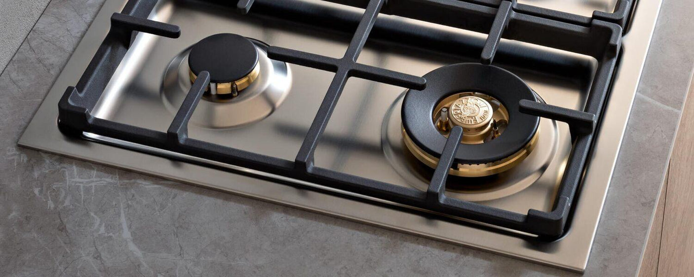 36 Drop-in Gas Cooktop 5 brass burners Stainless Steel