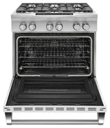 36'' 6-Burner Dual Fuel Freestanding Range, Commercial-Style Imperial White