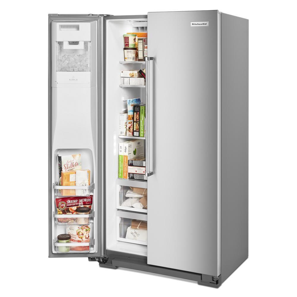 22.6 cu ft. Counter-Depth Side-by-Side Refrigerator with Exterior Ice and Water and PrintShield™ finish