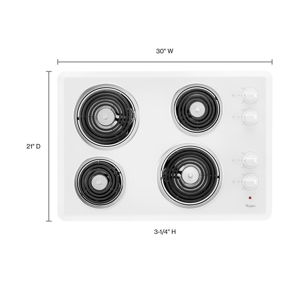 Whirlpool® 30" Electric Cooktop