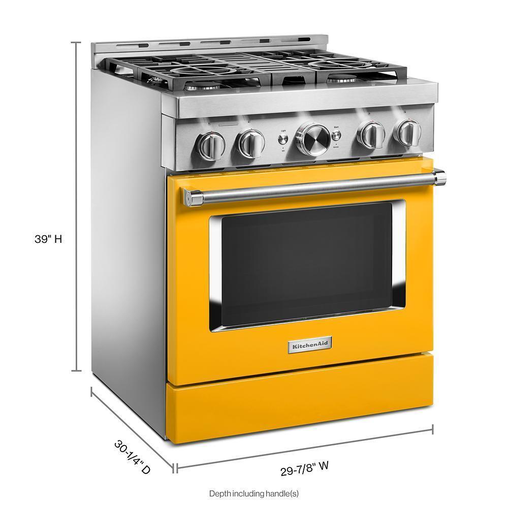 KitchenAid® 30'' Smart Commercial-Style Gas Range with 4 Burners