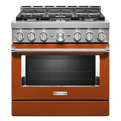 KitchenAid® 36'' Smart Commercial-Style Gas Range with 6 Burners