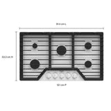 36-inch Gas Cooktop with EZ-2-Lift™ Hinged Cast-Iron Grates