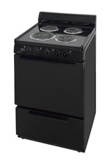 24 in. Freestanding Electric Range in Black