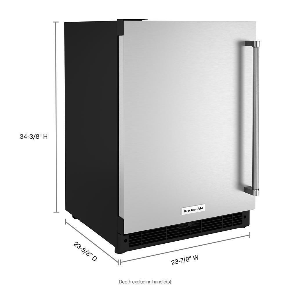 24" Undercounter Refrigerator with Stainless Steel Door