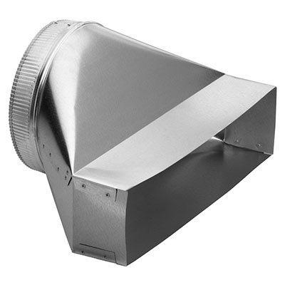 10" Round to Rectangular Transition for Range Hoods and Bath Ventilation Fans