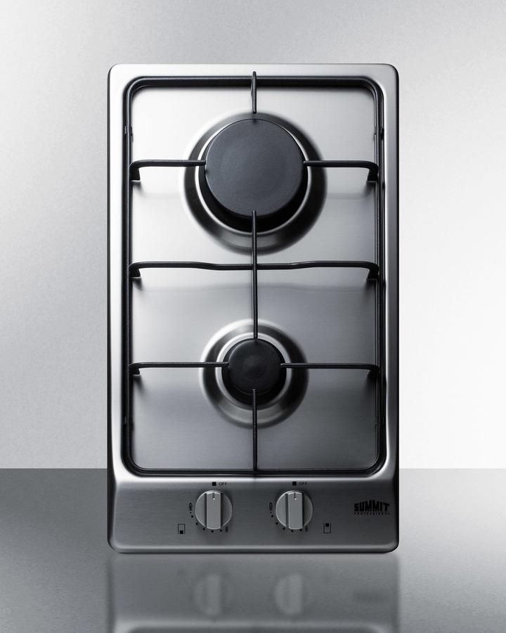 12" Wide 2-burner Gas Cooktop