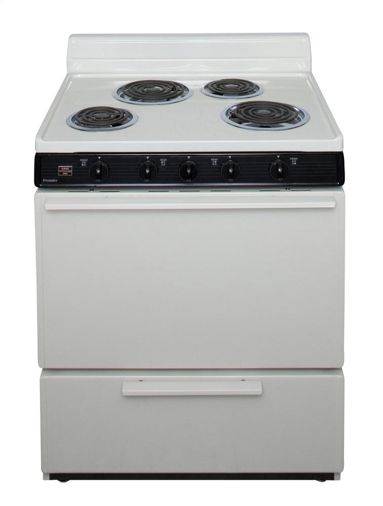 30 in. Freestanding Electric Range in Biscuit