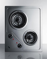 21" Wide 230v 2-burner Coil Cooktop