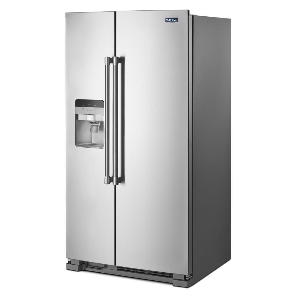 36-Inch Wide Side-by-Side Refrigerator with Exterior Ice and Water Dispenser - 25 Cu. Ft.