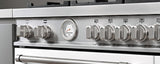 48 inch Dual Fuel Range, 6 Burners and Griddle, Electric Oven Stainless Steel