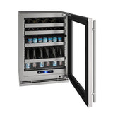 Hbd524 24" Dual-zone Beverage Center With Stainless Frame Finish and Field Reversible Door Swing (115 V/60 Hz)