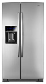 36-inch Wide Side-by-Side Counter Depth Refrigerator with StoreRight Dual Cooling System - 23 cu. ft. Monochromatic Stainless Steel