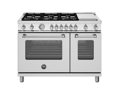 48 inch All Gas Range, 6 Burner and Griddle Stainless Steel