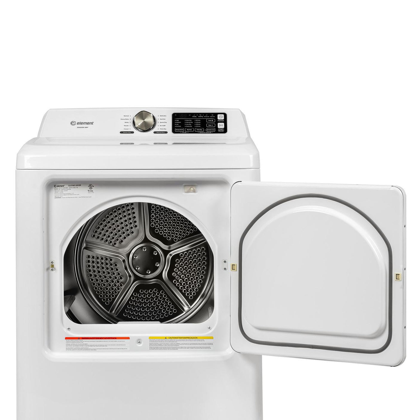 Element Electronics 7.0 cu. ft. Front Load Electric Dryer - White (ETD7027ECW)