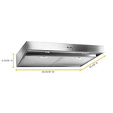 30" Range Hood with Full-Width Grease Filters