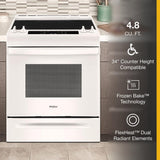 Whirlpool® 34" Tall Range with Self Clean Oven Cycle