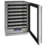 Hwc524 24" Wine Refrigerator With Stainless Frame Finish and Right-hand Hinge Door Swing and Lock (115 V/60 Hz)