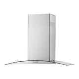 36" Curved Glass Wall Mount Range Hood