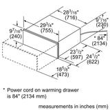 500 Series, 30", Warming Drawer