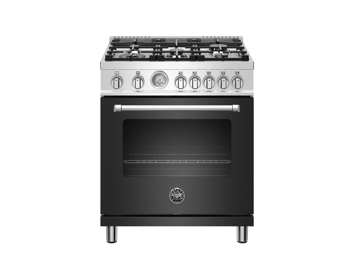 30 inch All Gas Range, 5 Burners Nero Matt