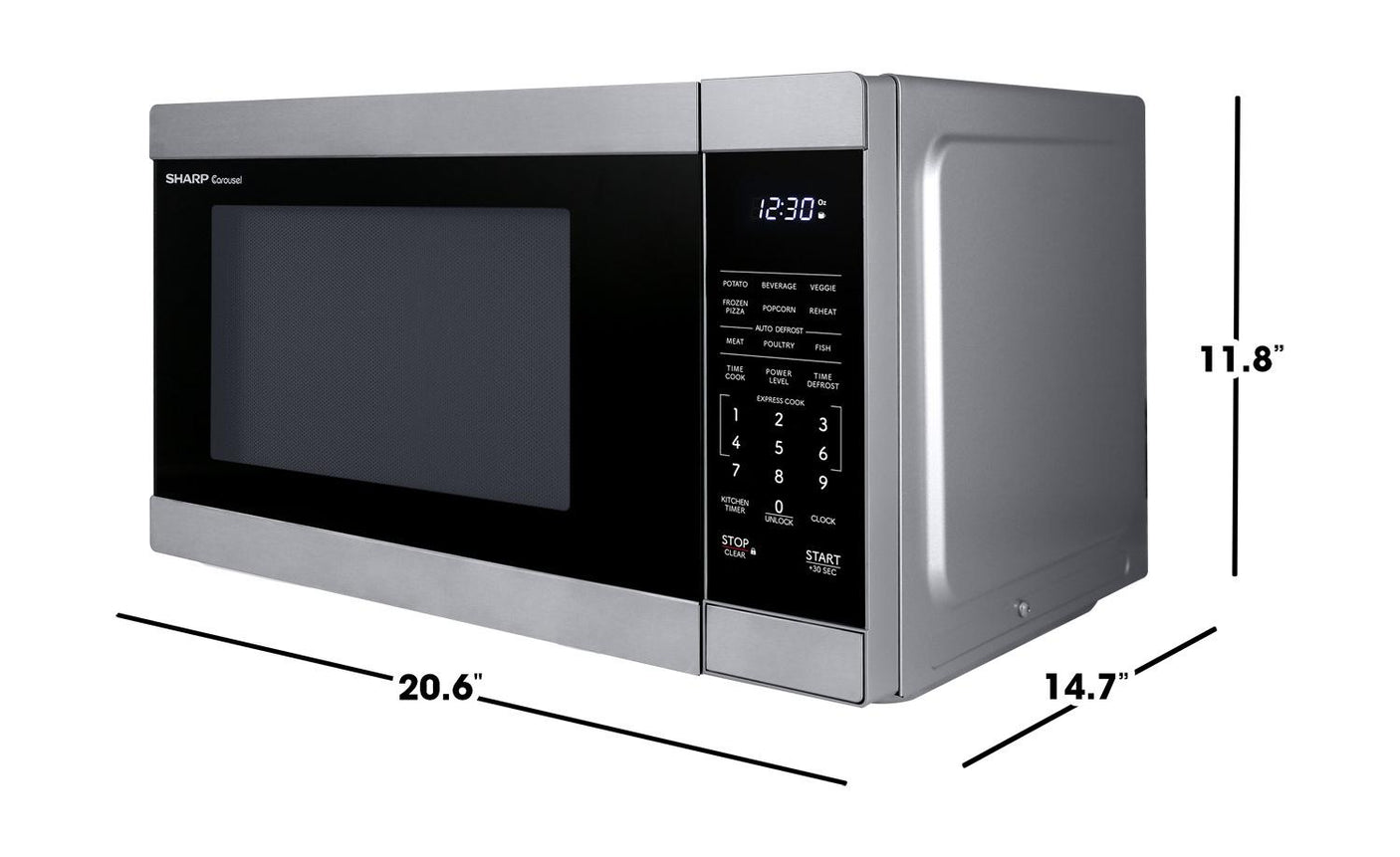 Sharp 1.1 cu. ft. 1000W Stainless Steel Countertop Microwave Oven