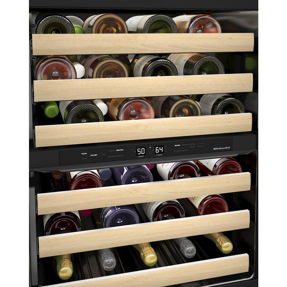 24" Undercounter Wine Cellar with Glass Door and Wood-Front Racks