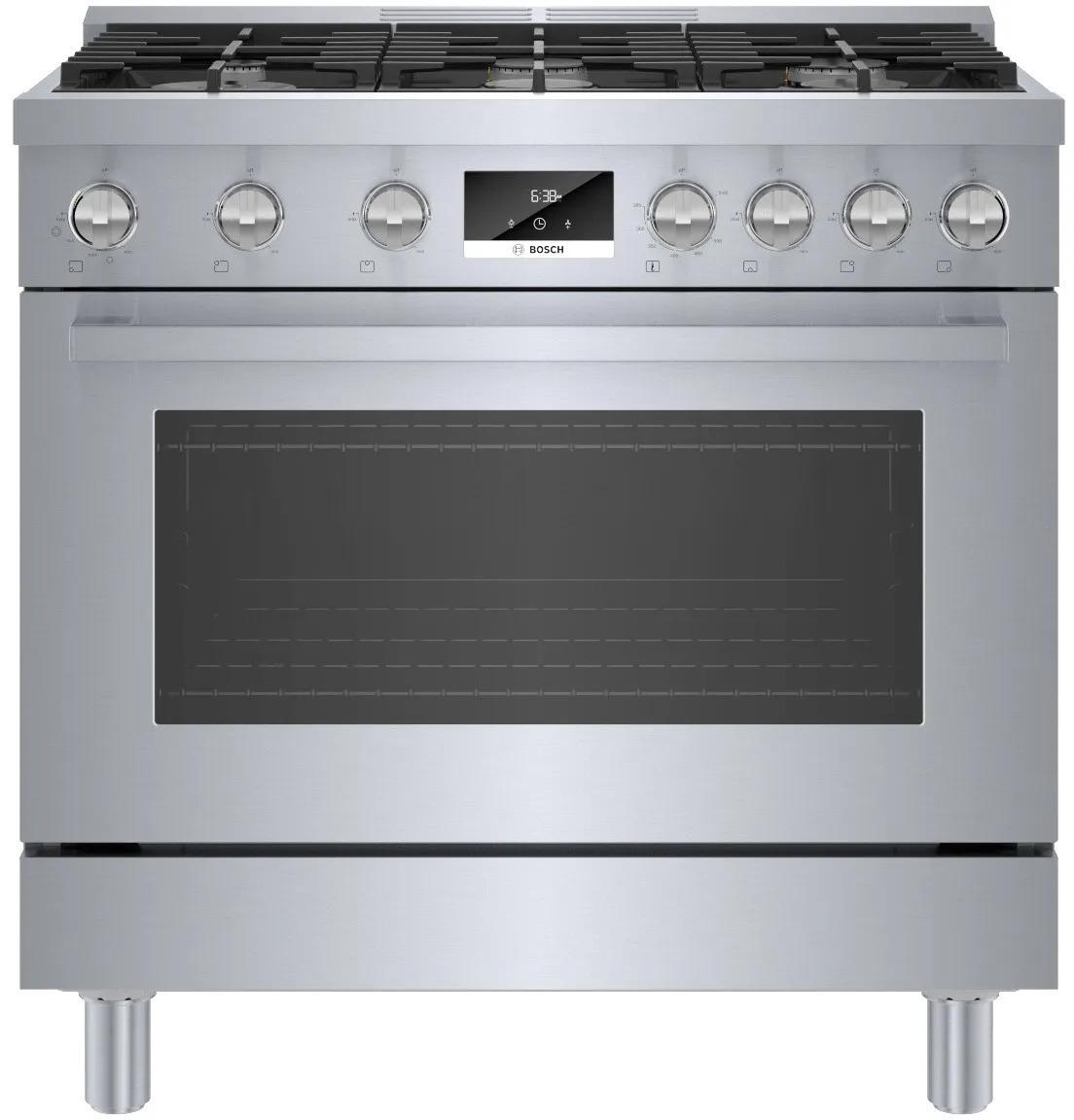 800 Series Dual Fuel Freestanding Range 36" Stainless Steel