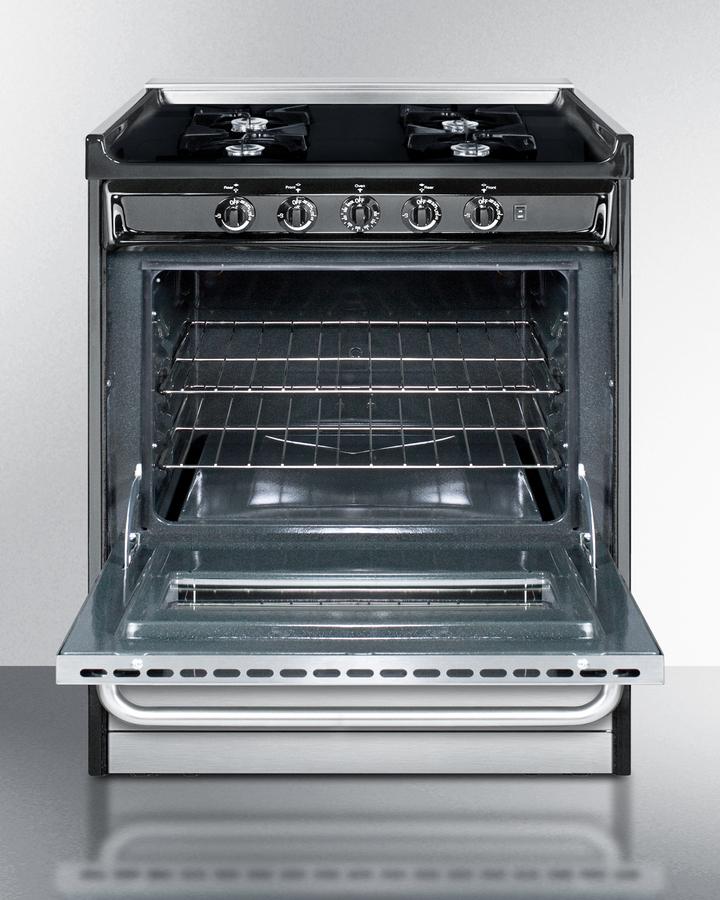 30" Wide Gas Range, Open Burners