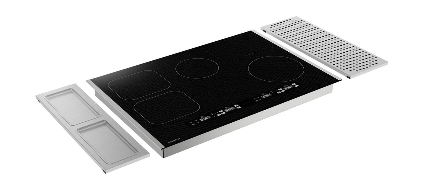 Sharp 30 in. Induction Cooktop with Side Accessories