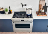 800 Series Dual Fuel Freestanding Range 36" Stainless Steel