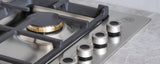 36 Drop-in Gas Cooktop 5 brass burners Stainless Steel