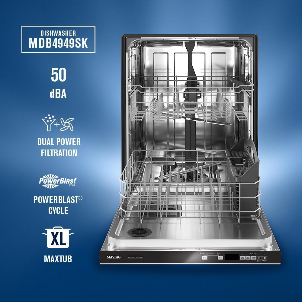 24 Front Control Dishwasher with Dual Power Filtration and PowerBlast® Cycle - 50 dBA