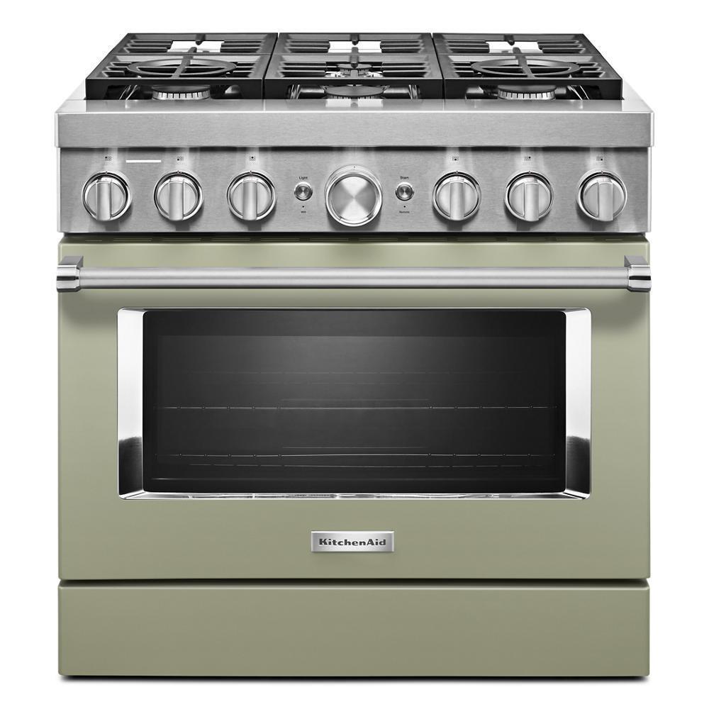 KitchenAid® 36'' Smart Commercial-Style Dual Fuel Range with 6 Burners