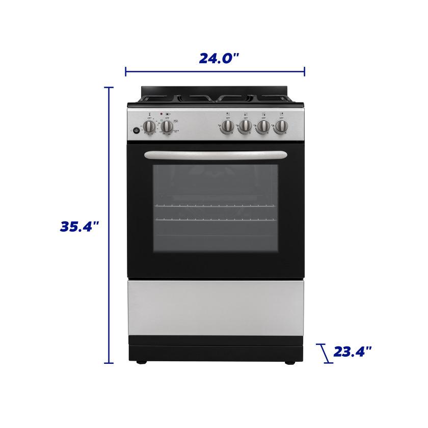 Element Electronics 24" Gas Range (EGR244MCCS)