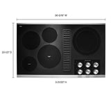 36" Electric Downdraft Cooktop with 5 Elements