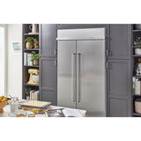 24" Undercounter Refrigerator with Glass Door and Shelves with Metallic Accents