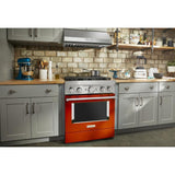 KitchenAid® 30'' Smart Commercial-Style Dual Fuel Range with 4 Burners