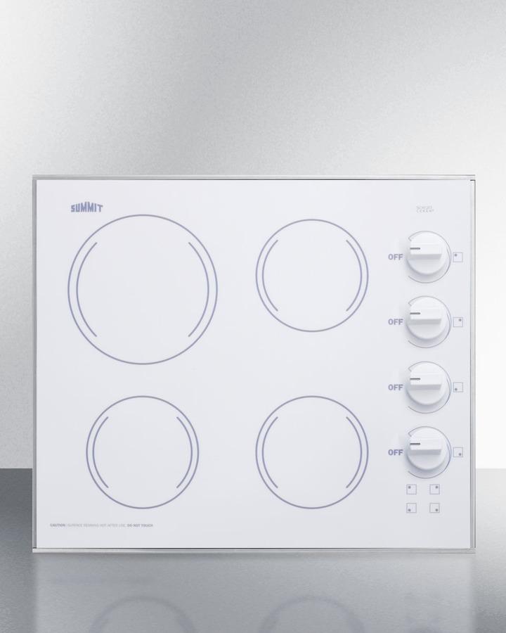 24" Wide 230v 4-burner Radiant Cooktop