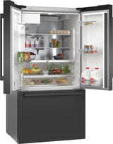 500 Series French Door Bottom Mount Refrigerator 36" Black Stainless Steel