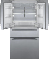 800 Series French Door Bottom Mount Refrigerator 36" Stainless steel (with anti-fingerprint)