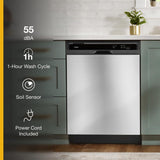 Heavy-Duty Dishwasher with 1-Hour Wash Cycle