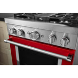 KitchenAid® 30'' Smart Commercial-Style Dual Fuel Range with 4 Burners