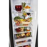 24.8 cu ft. Side-by-Side Refrigerator with Exterior Ice and Water and PrintShield™ Finish