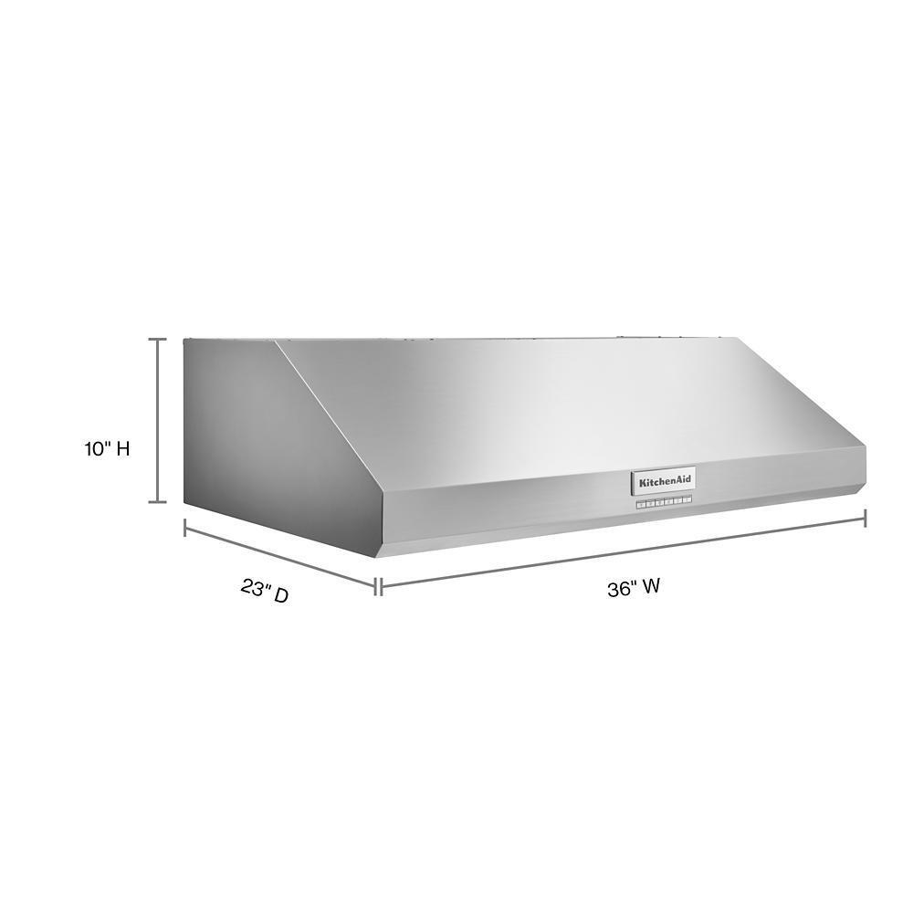 36" 585 CFM Motor Class Commercial-Style Under-Cabinet Range Hood System