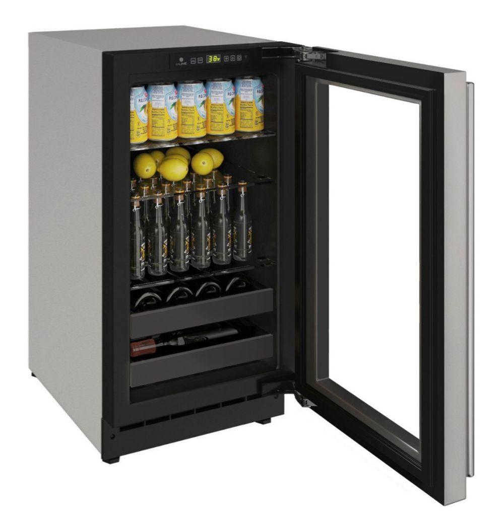 2218bev 18" Beverage Center With Stainless Frame Finish and Field Reversible Door Swing (115 V/60 Hz)