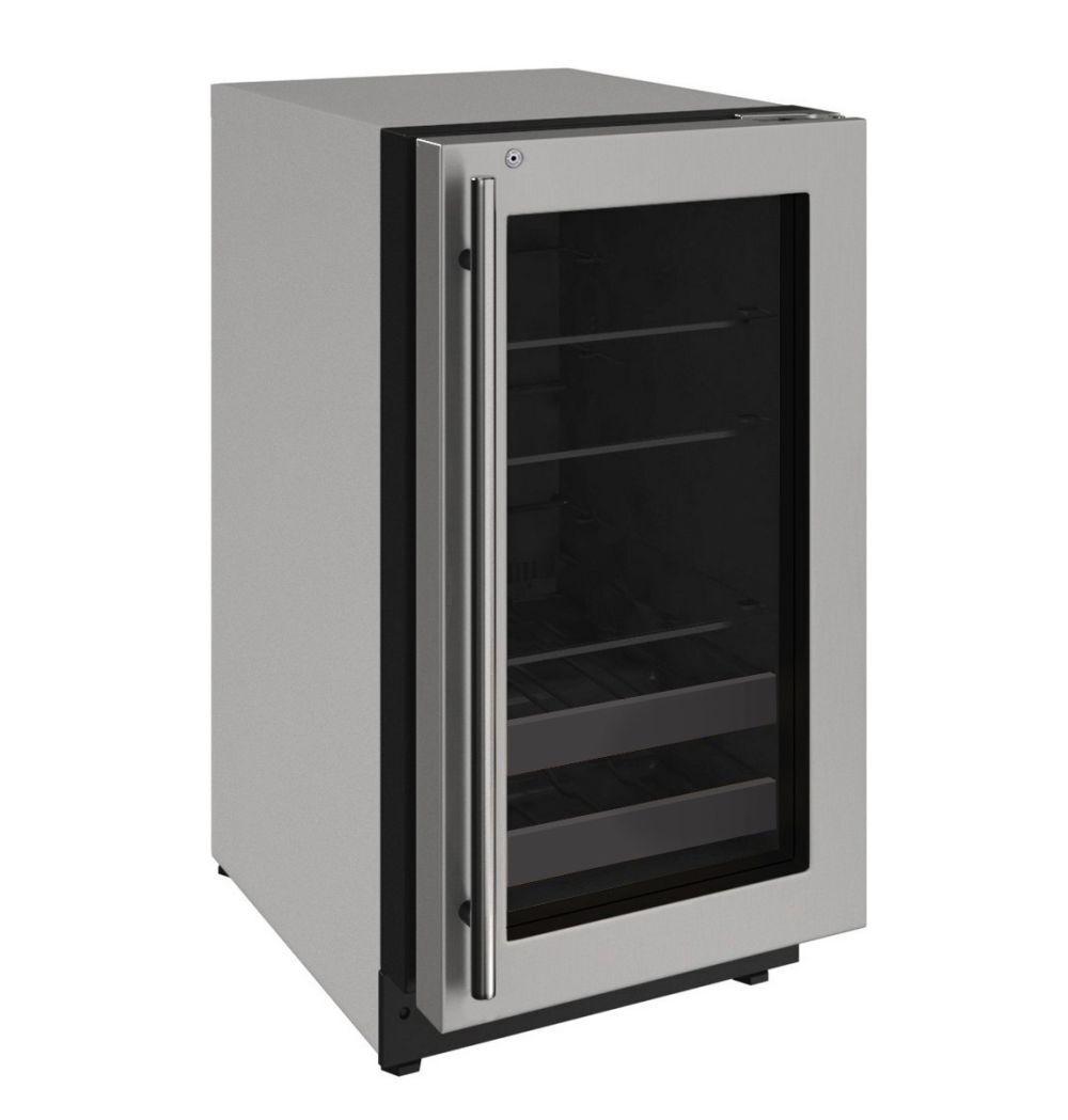 2218bev 18" Beverage Center With Stainless Frame Finish and Right-hand Hinge Door Swing and Lock (115 V/60 Hz)