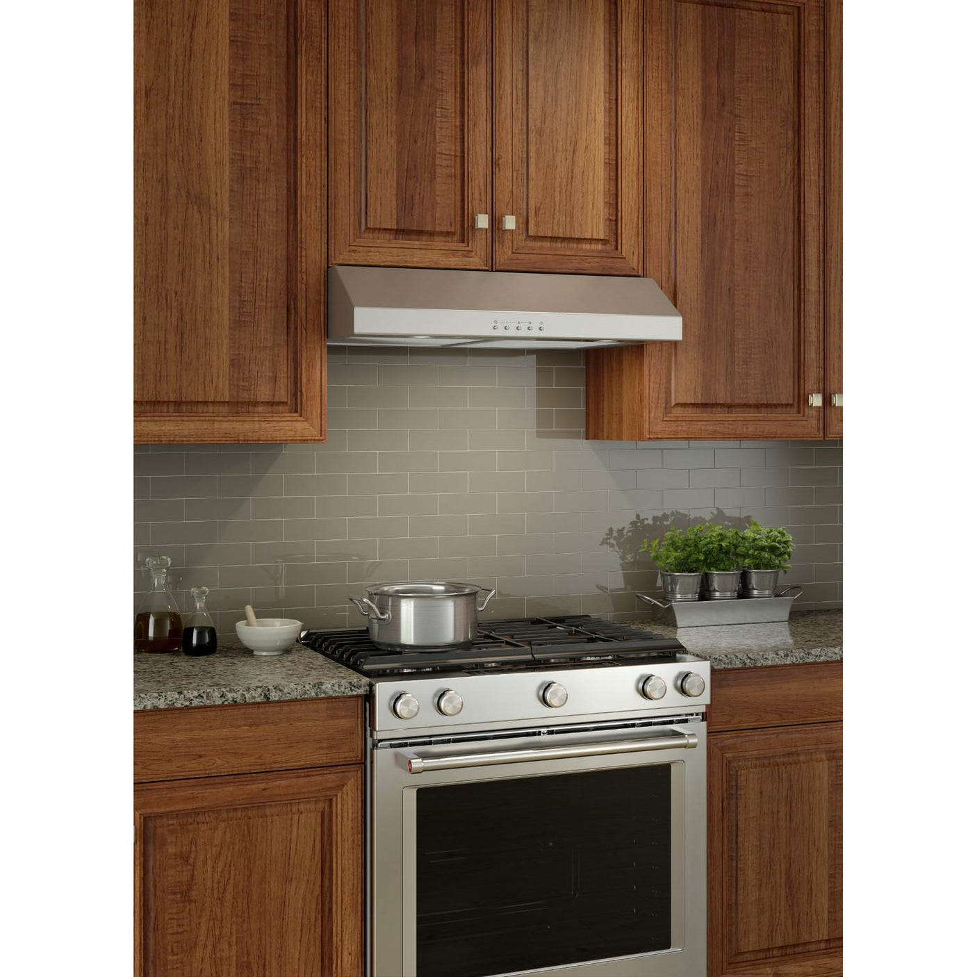 Broan® Glacier 30-Inch Convertible Under-Cabinet Range Hood, 375 Max Blower CFM, Stainless Steel