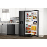 36-inch Side-by-Side Refrigerator with Dual Pad External Ice and Water Dispenser