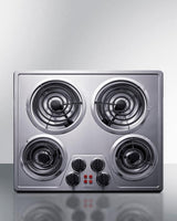 24" Wide 240v 4-burner Coil Cooktop